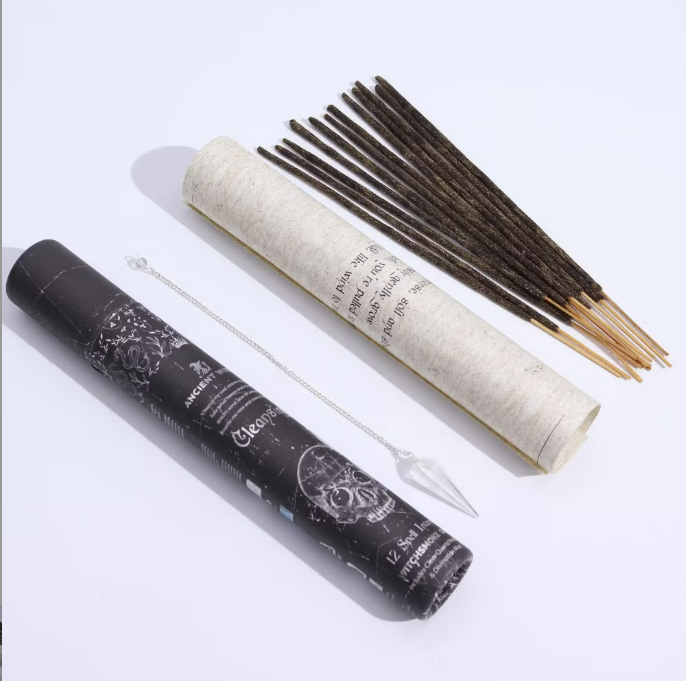 (imagem de ) Tubos de Incenso Ancient Witch - Limpeza – Pêndulo de Cristal de Rocha